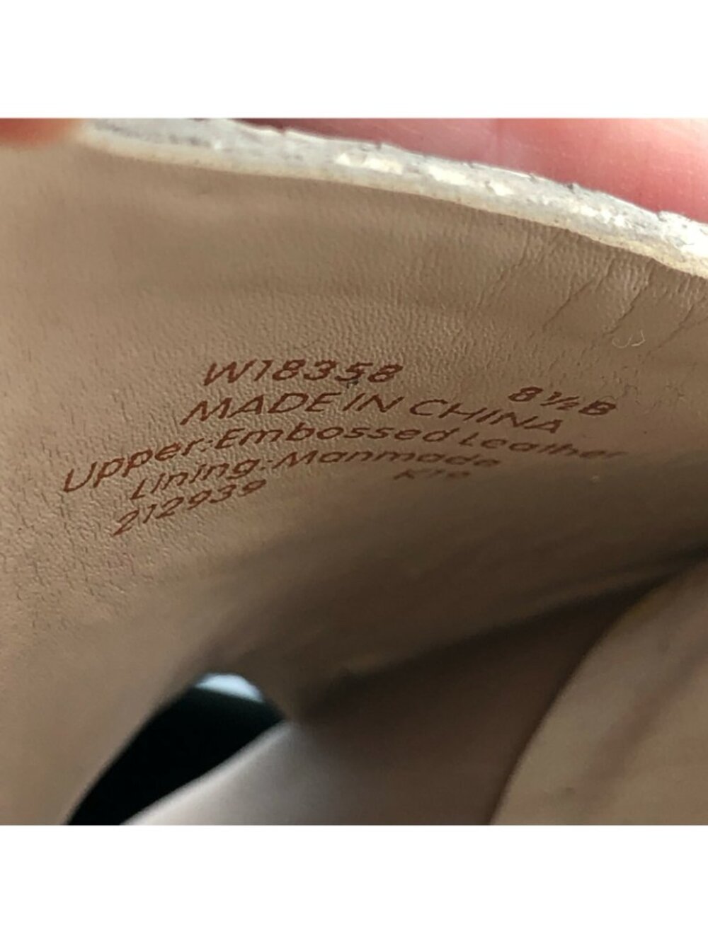 Cole Haan Womens Wedge Sandals Slingback Snake Print Leather Open Toe Beige 8.5 - Picture 5 of 5